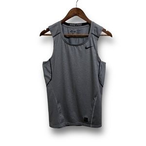 Nike Pro Fitted Dri-Fit Men’s Small Grey Sleeveless Compression Shirt Tank Top